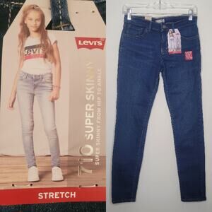 Levi's Girls Size 14 Regular 710 Super Skinny Stretch‎ Jeans Back To School NWT